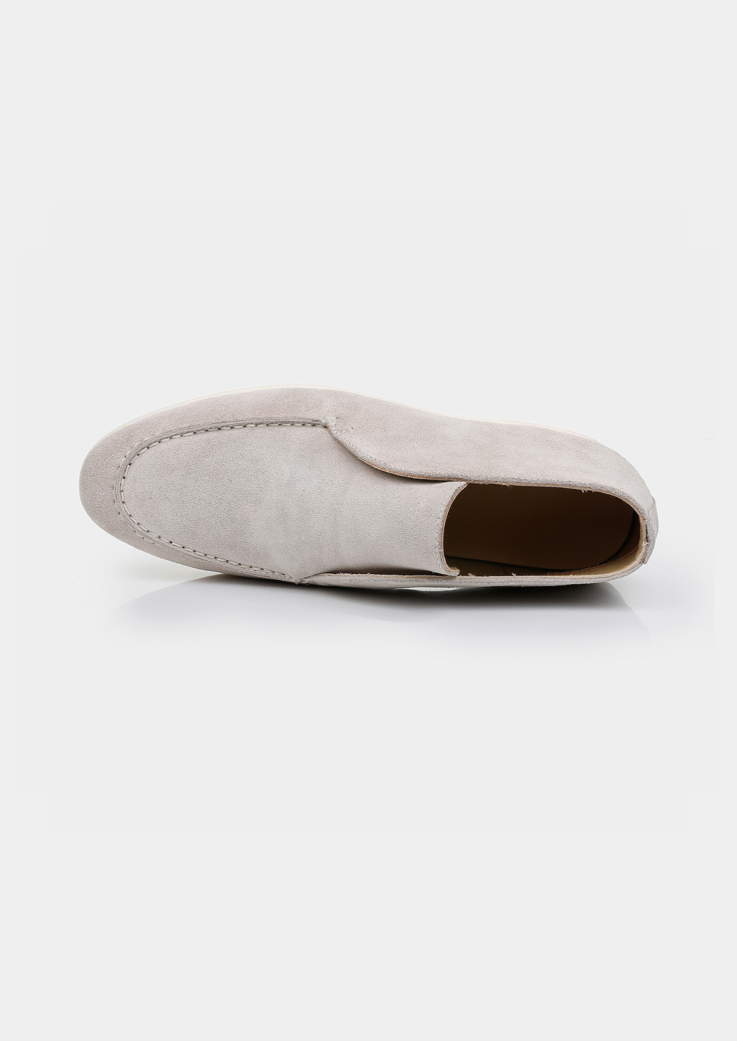 Light Gray Classic Suede City Loafers