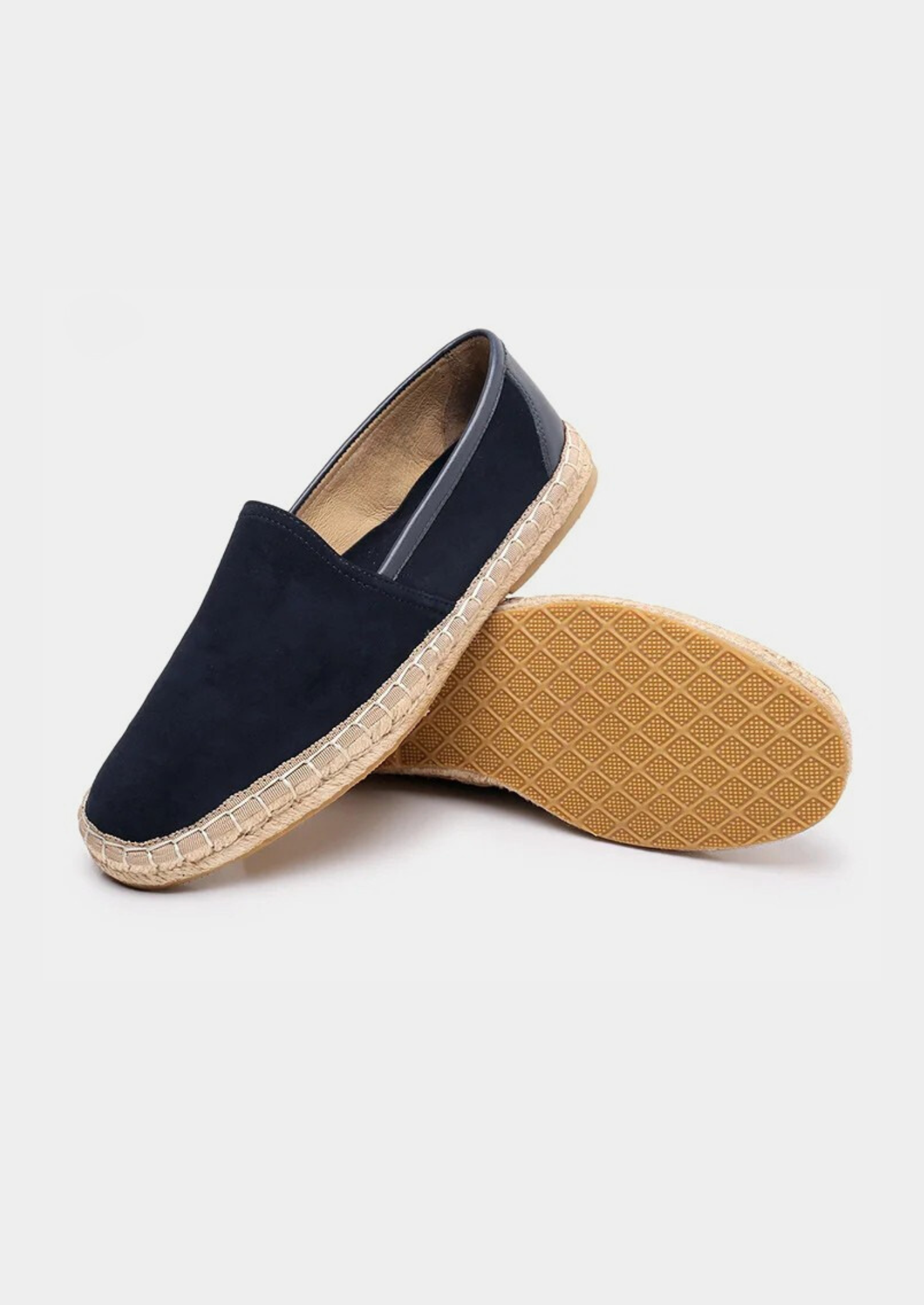 Navy Blue Suede Seaside Espadrilles