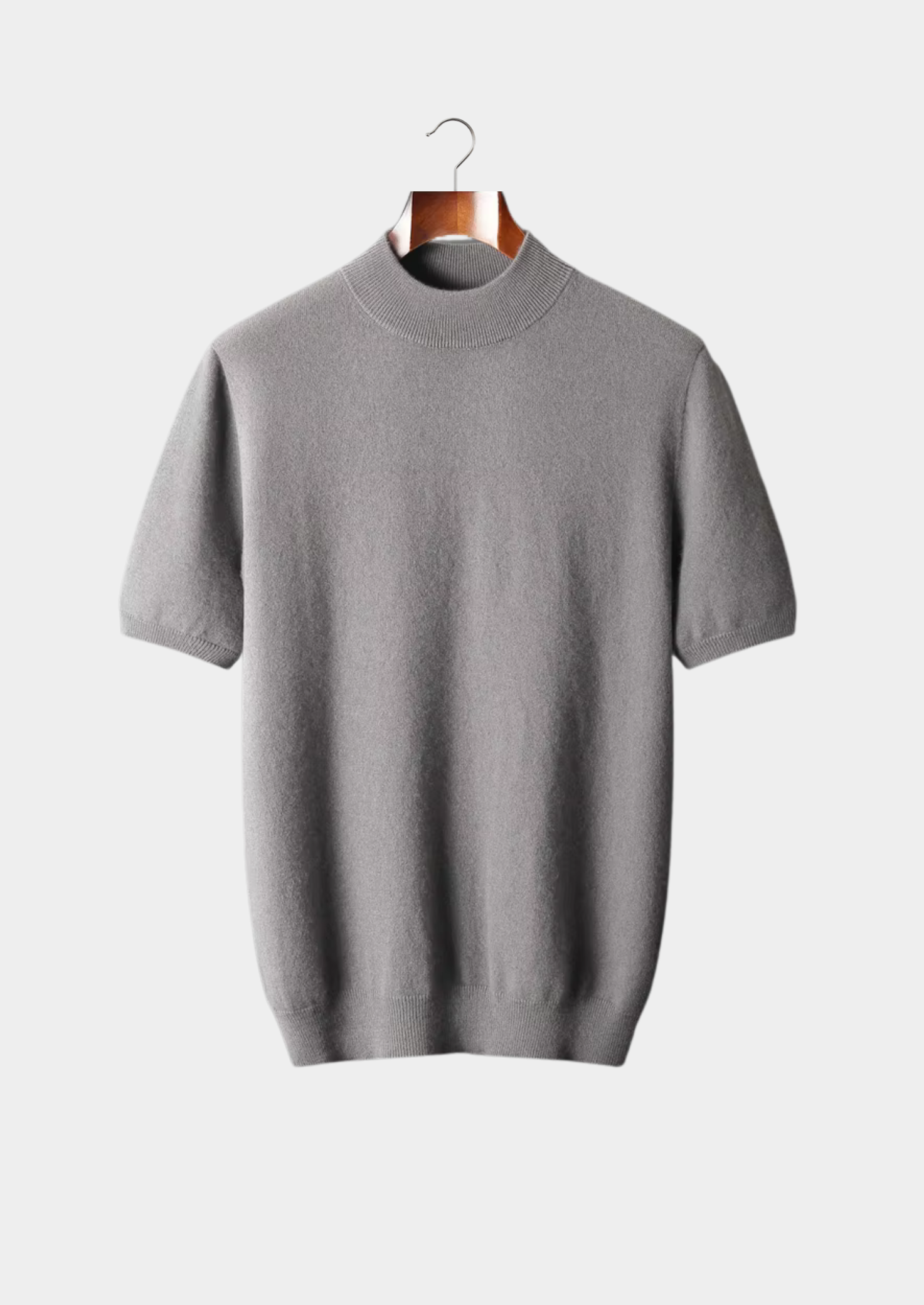 Cashmere Mock Neck T-Shirt