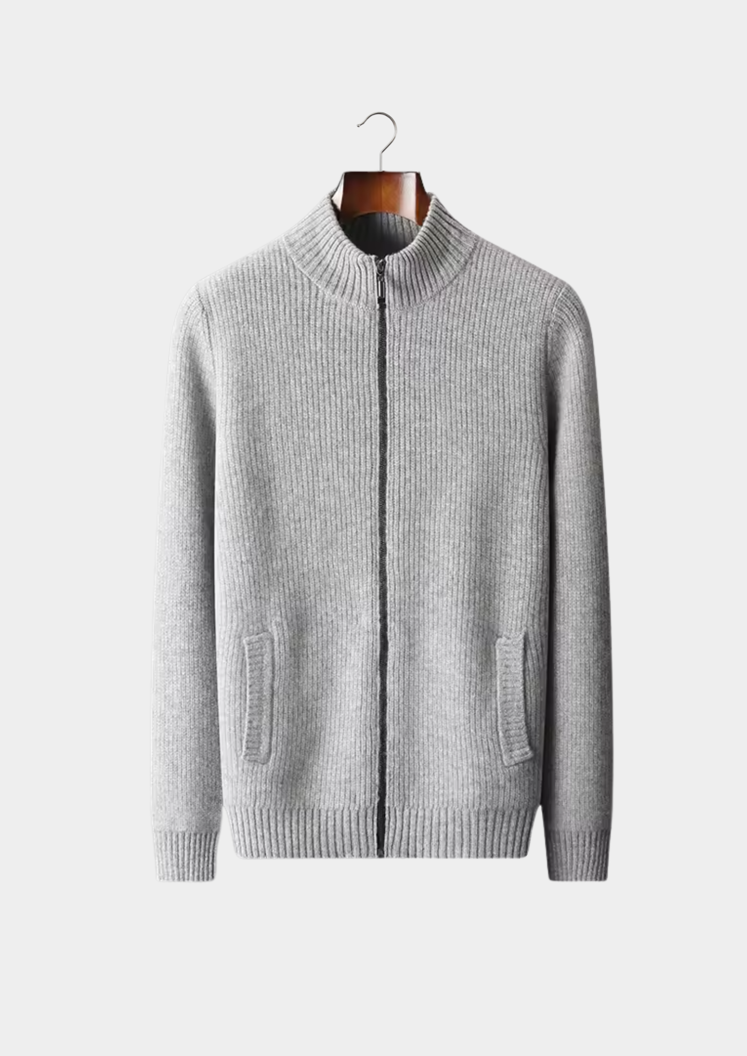 Pure Merino Wool Ribbed Cardigan